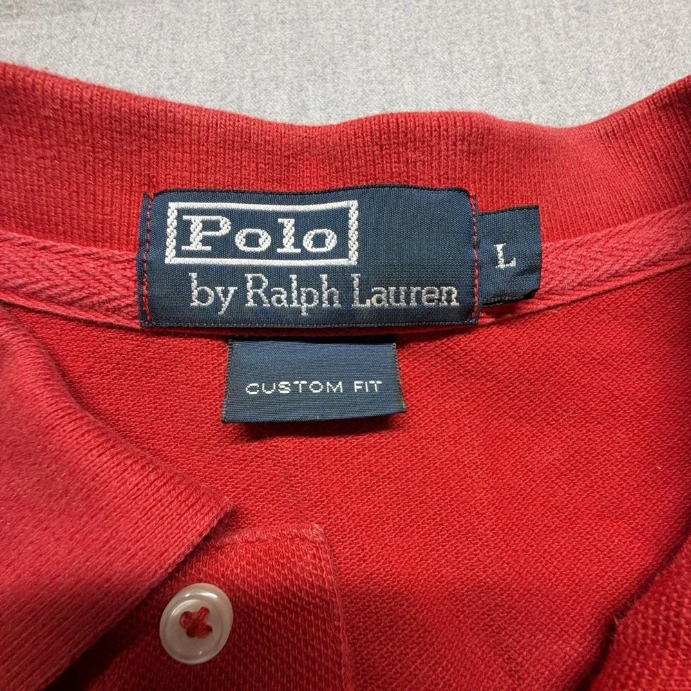 Polo Ralph Lauren Blackwatch‎ Polo Team Shirt Custom Fit Large Red
